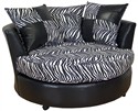 Chaise Lounge Circle ~ Zebra Print